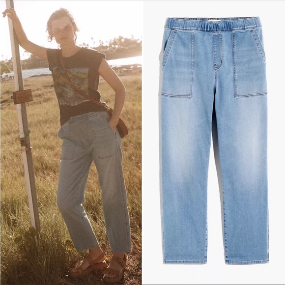 Madewell Pull On Relaxed Jeans In Bellview Wash M - Picture 3 of 9